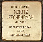 Stolperstein für Moritz Fechenbach (Ursulinergasse 2)