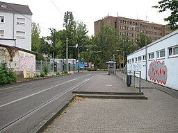 Straßenbahnhaltestelle Heister-Seehofstraße, 1, Sachsenhausen, Frankfurt am Main