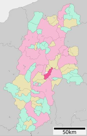 Location of Suwas in the prefecture