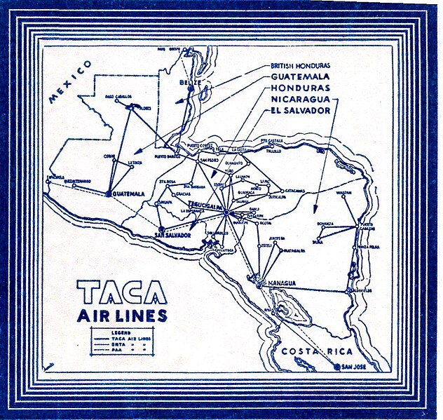 File:TACA International Airlines route map (1940).jpg