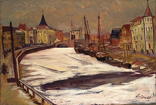 Nikolai Triigi maal "Talvine Tartu Emajõega"