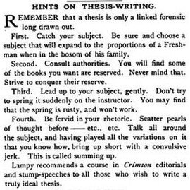 1886 example of Crimson-teasing by Lampoon editor T.P. Sanborn