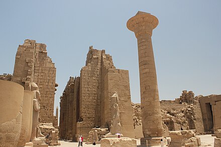 Taharqa's kiosk and column, Karnak temple