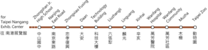 台北捷運木柵線の路線図