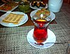 Tea served in a traditional ''armudu'' glass