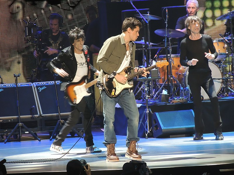 File:The Rolling Stones with John Mayer, Prudential Center 2012-12-13.jpg