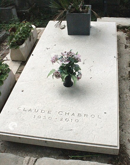The grave of Claude Chabrol, Pere Lachaise Cemetery in Paris