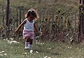 This is a photograph of a Child playing in a Park in Washington, UK. The Photograph was taken at some point in the 1970's. (9713825735).jpg
