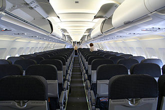 Interior of a Tiger Airways Australia Airbus A320 in 2008 Tiger Airlines Airbus A320-232 interior.jpg