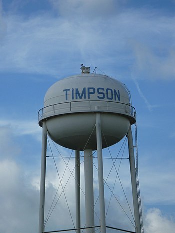 Water tower near US Highway 59