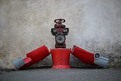 Valve on a fire hydrant