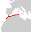 Trogonophis wiegmanni range Map.png