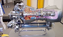 The Turbomeca Arriel turboshaft engine, manufactured in Bordes (Pyrenees-Atlantiques). Turbomeca Arriel cutaway.jpg