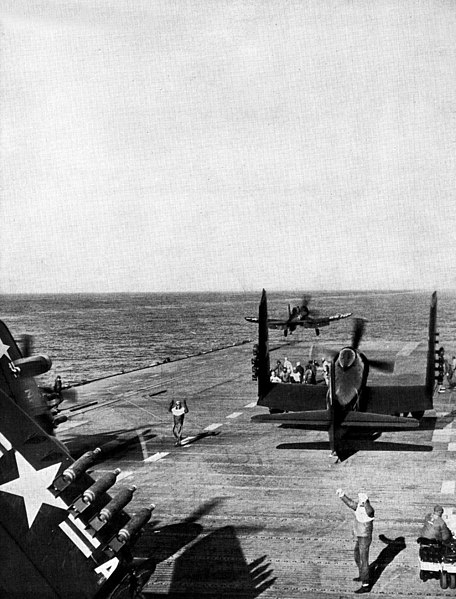File:USS Boxer (CV-21) launches planes off Korea in 1951.jpg