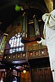 The Great Hall at the University of Sydney, Australia, showing a statue of William Wentworth and the organ