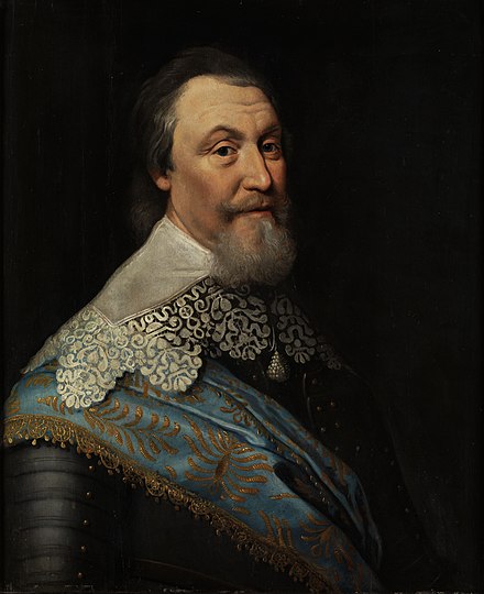 Axel Oxenstierna was the Chancellor of Sweden from 1612 until his death in 1654, and acting Head of State during Queen Kristina's childhood. He was by far the most powerful non-royal person in the Swedish Empire, and the founder of many Swedish institutions, including the postal service and the counties.