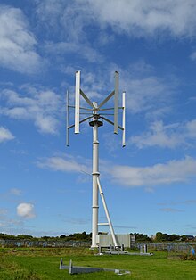 Vertical-axis wind turbine in the UK.