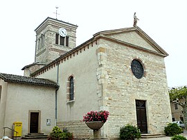 The church in Villeneuve