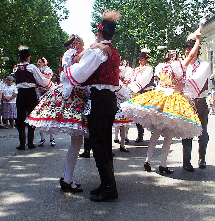 Hungarian folk dancers