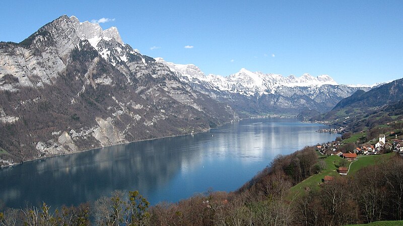 Walensee vom Kerenzerberg gegen Osten