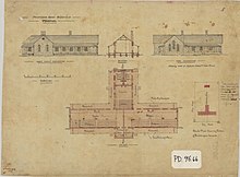 Architectural plans for Warwick Central School Warwick Central State School, 1874.jpg