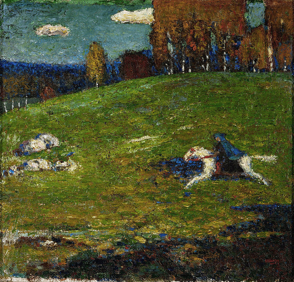 Wassily Kandinsky, 1903, The Blue Rider (Der Blaue Reiter), oil on canvas, 52.1 x 54.6 cm, Stiftung Sammlung E.G. Bührle, Zurich.jpg