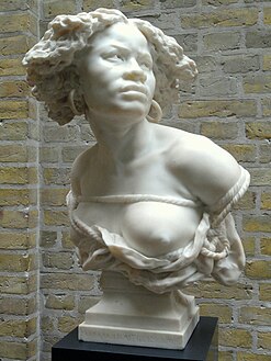 Pourquoi naître esclave ? (1869), marbre, Copenhague, Ny Carlsberg Glyptotek[97].