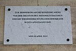 Befreiung Wiens – Gedenktafel