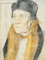 William Warham, Uskup agung Canterbury oleh Hans Holbein Younger.jpg