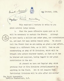 Letter by Winston Churchill