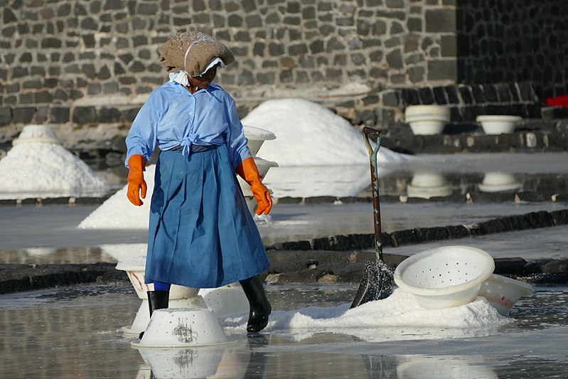 File:Woman walking in the salt marshes.jpg