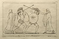 Ajax luchando contra Héctor, grabado de John Flaxman, 1795