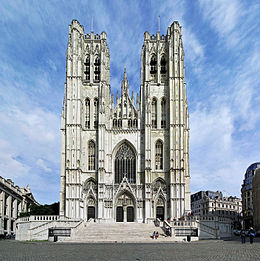 (Belgium) St. Michael & St. Gudula Cathedral Tower, Brussels.jpg