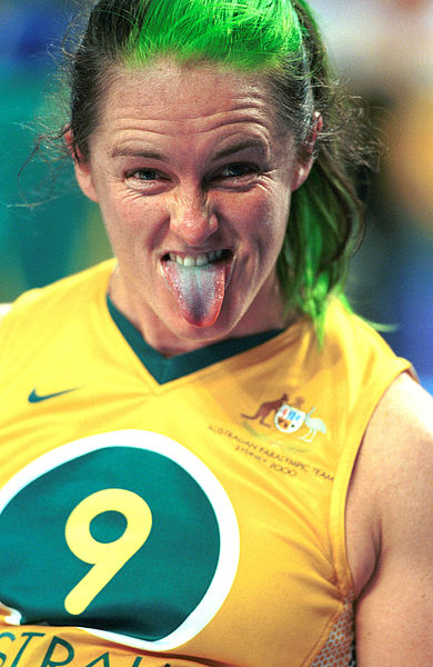 File:141100 - Wheelchair basketball Liesl Tesch tongue - 3b - 2000 Sydney match photo.jpg