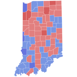 1962 United States Senate election in Indiana results map by county.svg