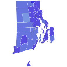 1982 Rhode Island gubernatorial election results map by municipality.svg