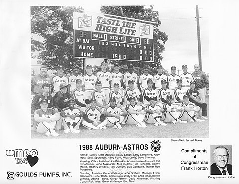 A 1988 Auburn Astros team photo