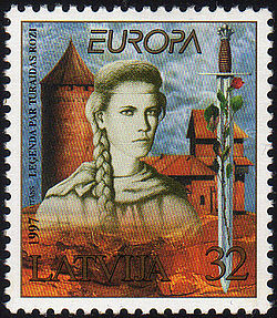 19970426 32sant Latvia Postage Stamp.jpg