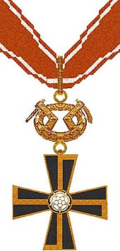 The I class of the Mannerheim Cross of the Order of the Cross of Liberty from 1941 1st Mannerheim Cross.jpg