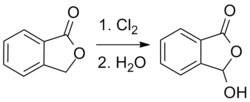 2-Carboxybenzaldehyd from Phthalide via chlorination.png