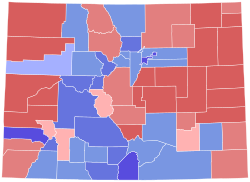 2004 United States Senate election in Colorado results map by county.svg