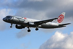 Ein Airbus A320-200 der Niki