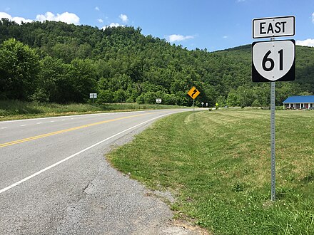 61 at US 52 in Rocky Gap 2017-06-11 15 29 50 View east along Virginia State...