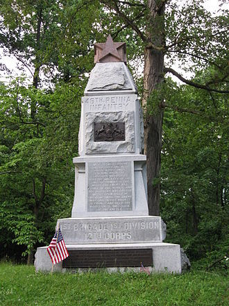 46th Pennsylvania monument on Culp's Hill at Gettysburg 46th PVI Monument Gettysburg.JPG