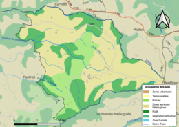 Mappa a colori che mostra l'uso del suolo.