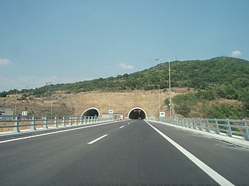 A2 Motorway, Greece - Section Ioannina-Driskos - Driskos-Tunnel, southern entry - 03.jpg