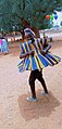 A Dagomba man whirling his smock in Northern Ghana