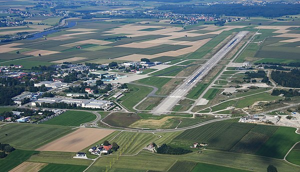 Aerial view of Memmingen Airport