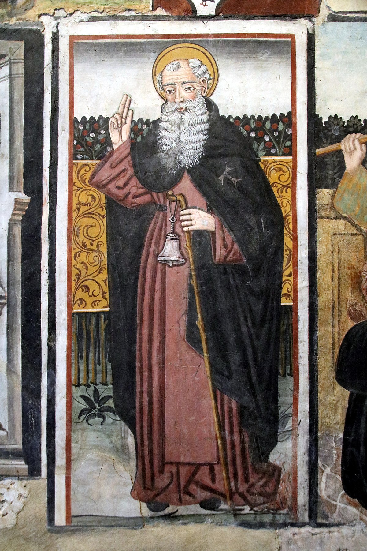 File:Affresco di Secondo del Bosco da Poirino, sec. xvi, Sant'Antonio Abate  02.jpg - Wikimedia Commons