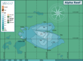 Map of the dive site Alpha Reef